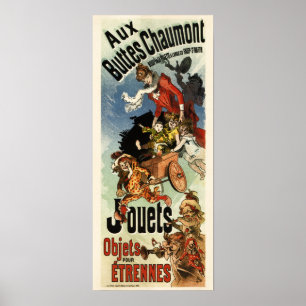 Póster JULES CHERET Aux Buttes Chaumont Jouets French