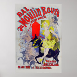 Póster Jules Cheret - Baile en el Moulin Rouge década de 