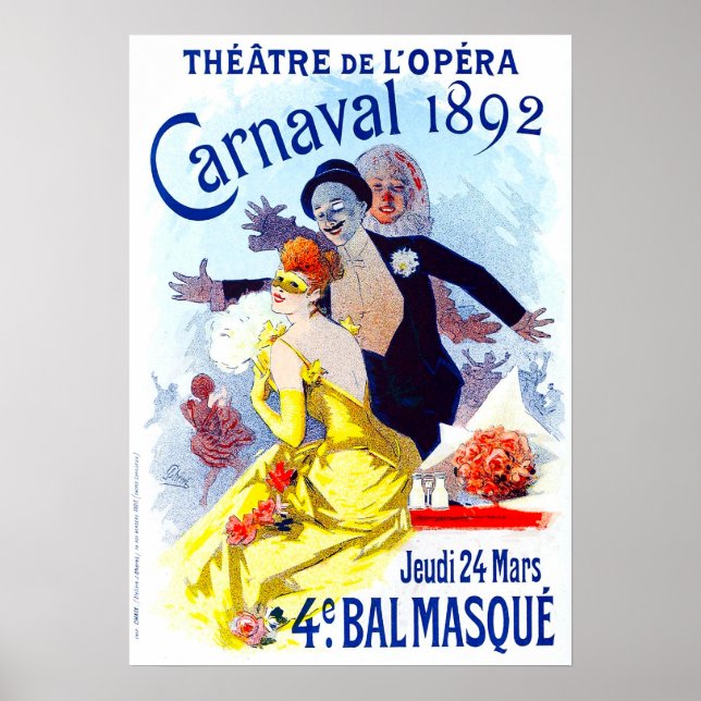 Póster Jules Cheret Carnaval Poster (Frente)