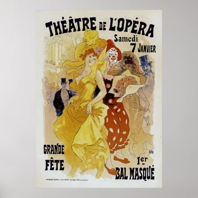 Póster Jules Cheret ~ Teatro de L'Opera (Frente)