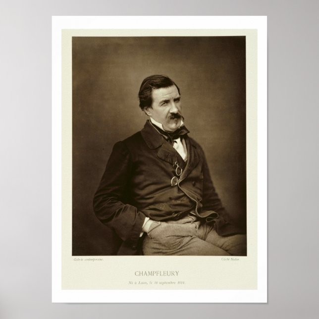 Póster Jules Francois Felix Husson, Champfleury (1821-8) (Frente)