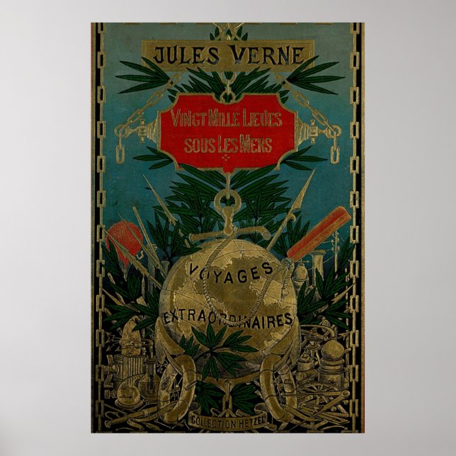 Póster Jules Verne Extraordinary Voyages (Frente)
