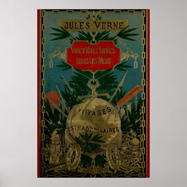 Póster Jules Verne Viajes Extraordinarios