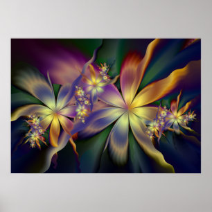 Póster juliaflowers de seda