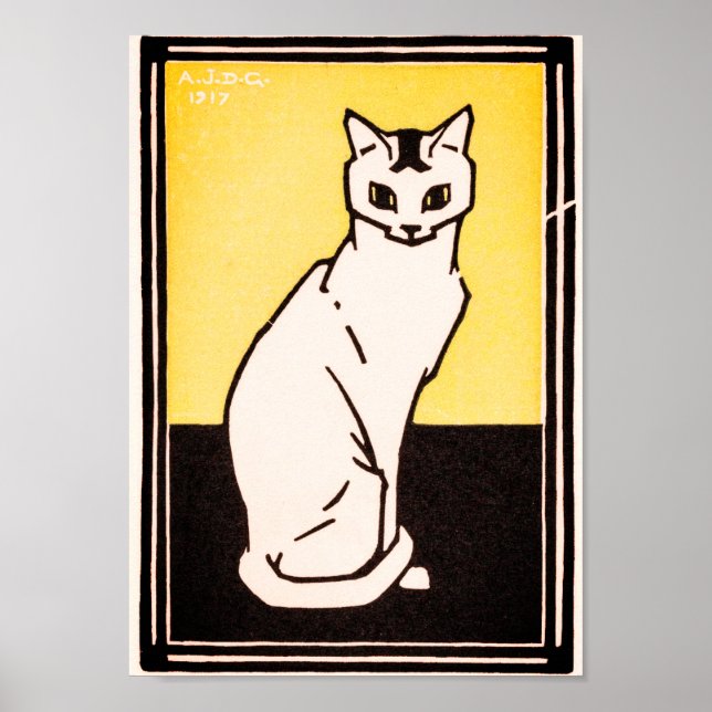 Póster Julie de GraagGato sentado (Frente)