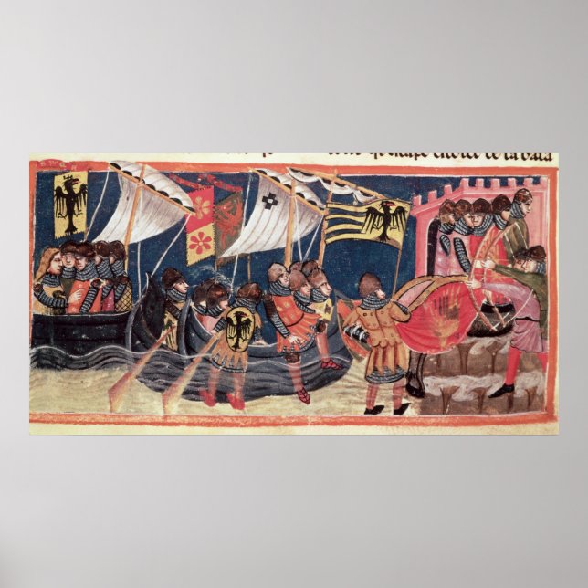 Póster Julio César aterrizando en Inglaterra (Frente)