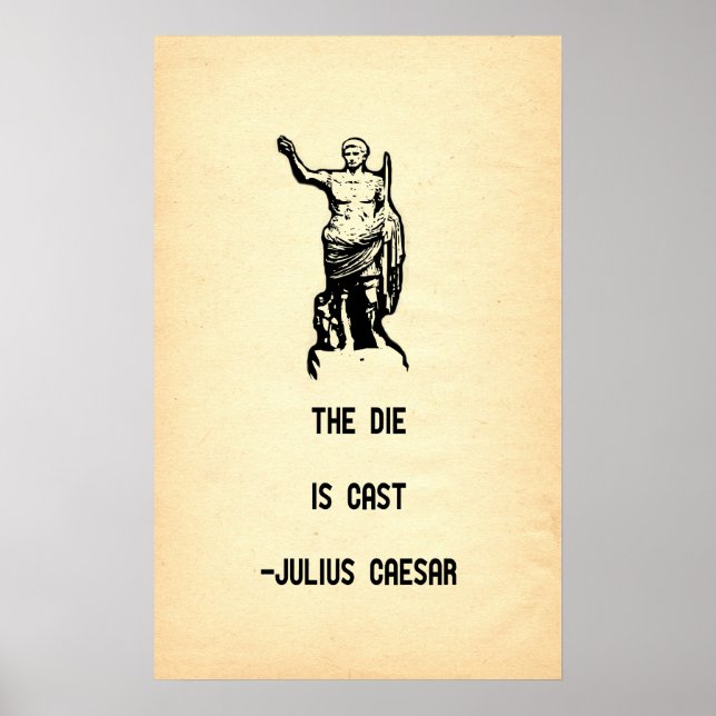 Póster Julio César Cita Que La Muerte Es Pasada (Frente)