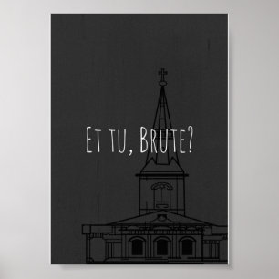 Póster Julio César de Shakespeare "Et tu, Brute?"