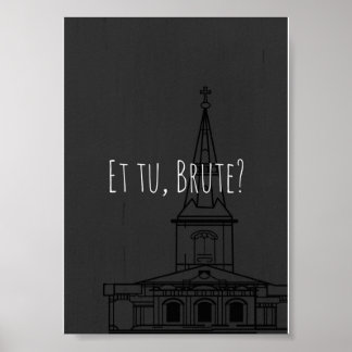 Póster Julio César de Shakespeare "Et tu, Brute?"