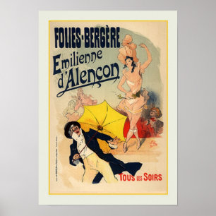 Póster Julio Chéret, anuncio, 1890