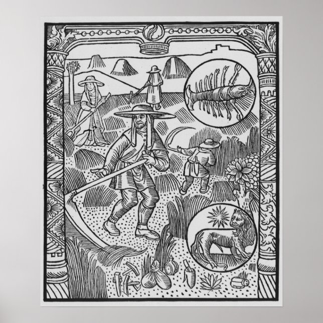 Póster Julio, fabricación de herradura, cáncer (Frente)