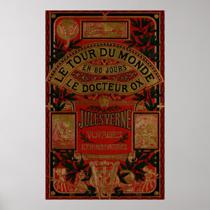 Póster Julio Verne Alrededor Del Mundo En Ochenta Días