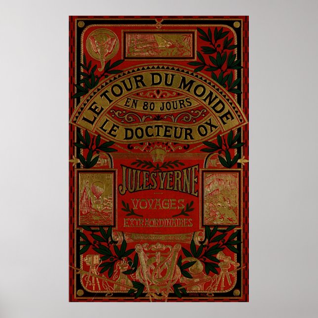 Póster Julio Verne Alrededor Del Mundo En Ochenta Días (Frente)