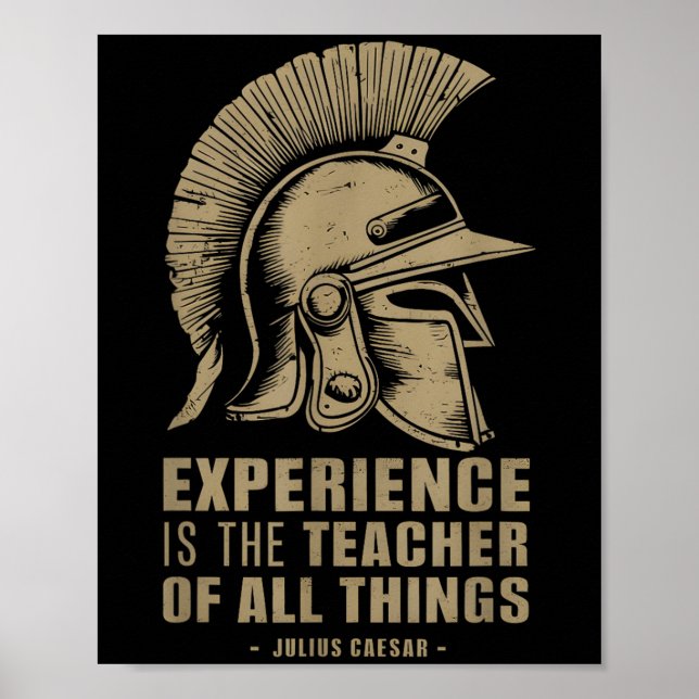 Póster Julius Caesar Cita La Experiencia De Casco Romano  (Frente)