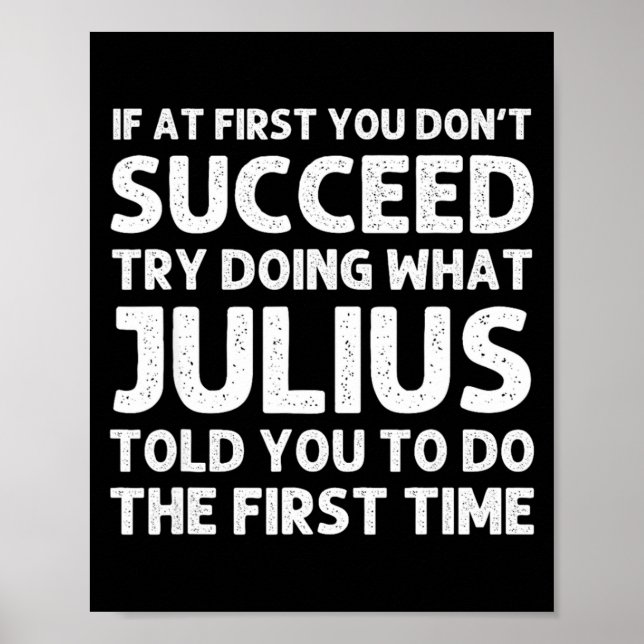 Póster Julius Gift Name D Birthday Funny Chris  (Frente)