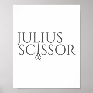 Póster Julius Scissor Hair Stylist Hairdresser Barber