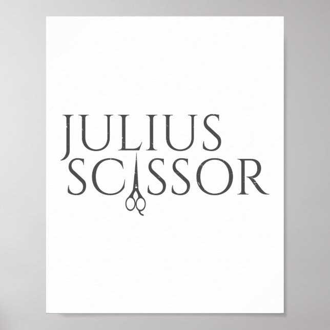 Póster Julius Scissor Hair Stylist Hairdresser Barber (Frente)