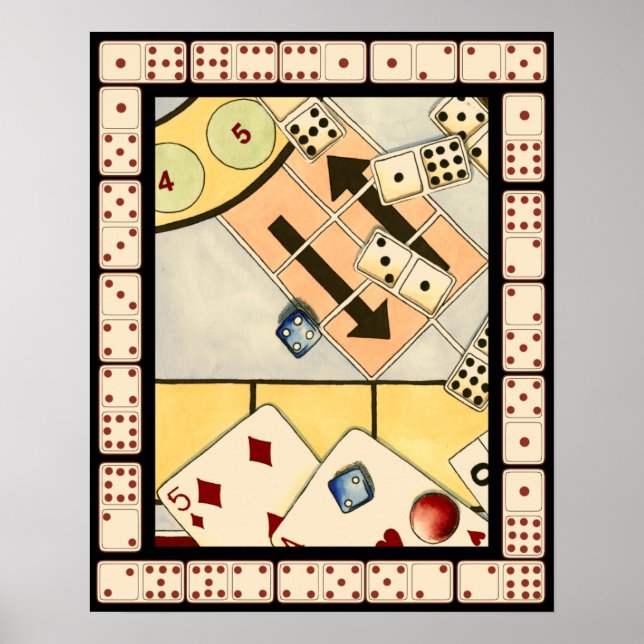 Póster Jumble surtido de juegos de oportunidad (Frente)