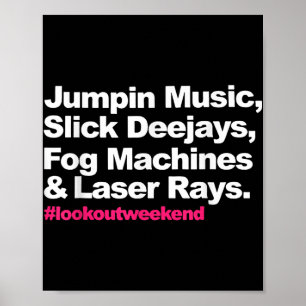 Póster Jumpin Music Slick Deejays Máquinas De Niebla Y Lá