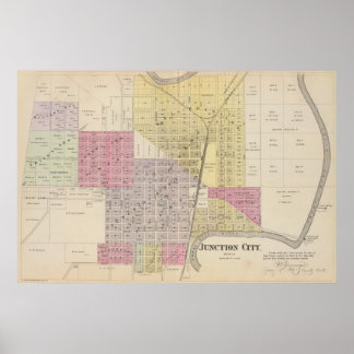 Póster Junction City, Condado de Davis, Kansas