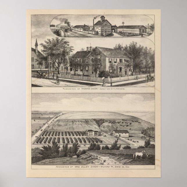 Póster Junction City y Davis County (Kansas) (Frente)
