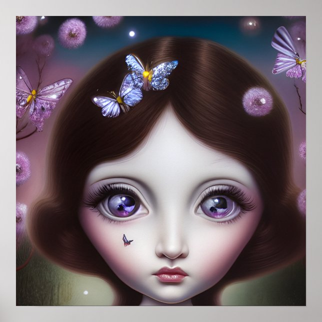 Póster June Alexandrite Birthstone Chica (Frente)