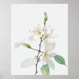 Póster June Honeysuckle Birth Flower
