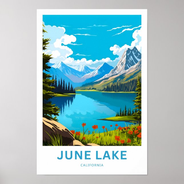 Póster June Lake California Travel Print (Frente)
