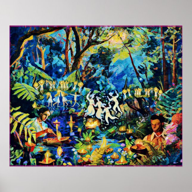 Póster June Naive Poster de la celebración del verano del (Frente)
