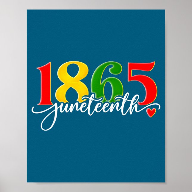 Póster Juneteenth 1865 afroamericano historia negra hombr (Frente)