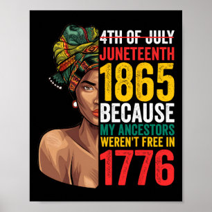 Póster Juneteenth 1865 Juneteenth Reina Negra Juneteenth