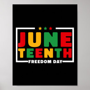 Póster Juneteenth 1865 Mujeres Hombres Niños 19 de junio