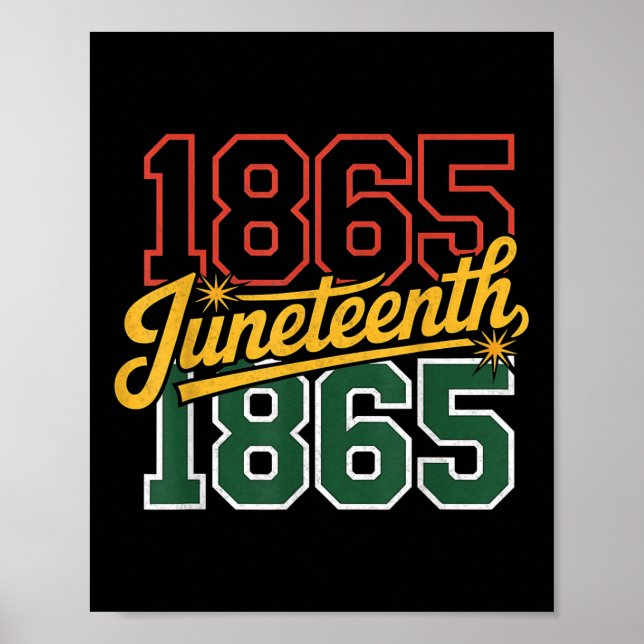 Póster Juneteenth 19 de junio de 1865 Mes de la Historia  (Frente)
