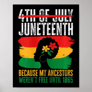 Póster Juneteenth Americano Es Mi Día De La Independencia