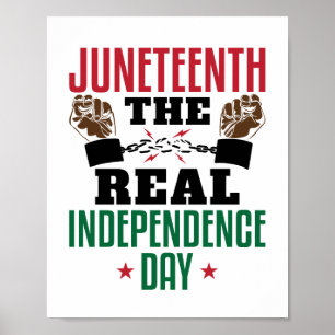 Póster Juneteenth El Día Real de la Independencia