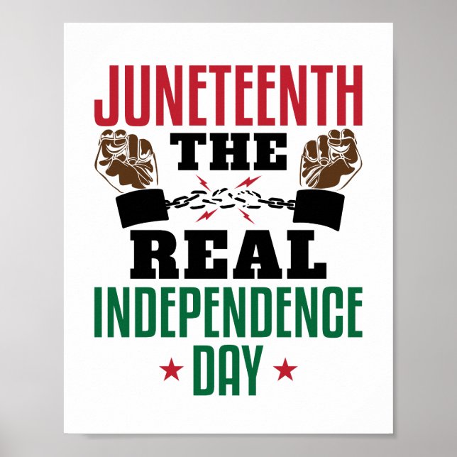 Póster Juneteenth El Día Real de la Independencia (Frente)
