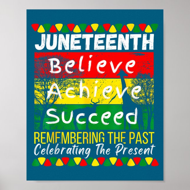 Póster Juneteenth es día de la independencia orgullo negr (Frente)