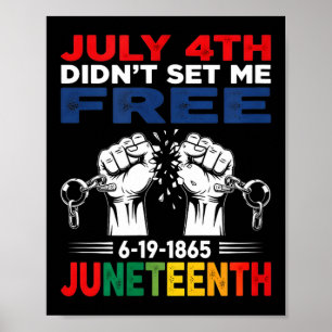 Póster Juneteenth es el día de la independencia historia