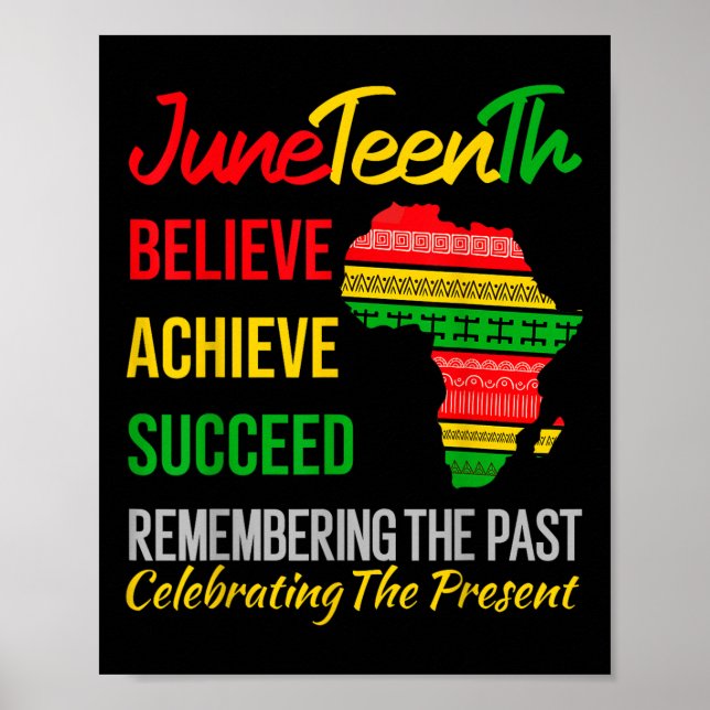 Póster Juneteenth es mi Día de la Independencia Africano  (Frente)