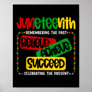 Póster Juneteenth es mi día de la independencia Creo Logr