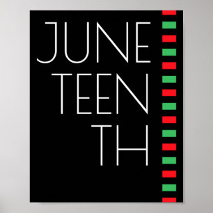Póster juneteenth rojo negro verde libertad bebé