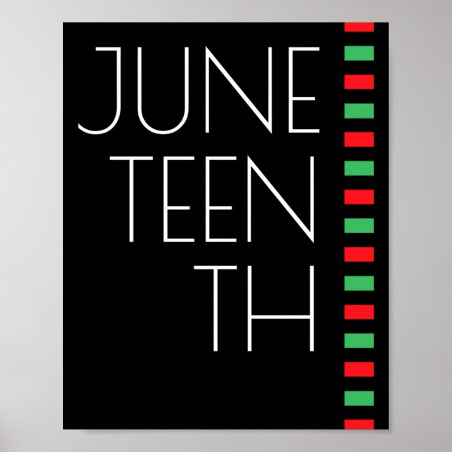 Póster juneteenth rojo negro verde libertad bebé (Frente)