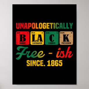 Póster Juneteenth sin disculpas Mujeres Negras Periódicas