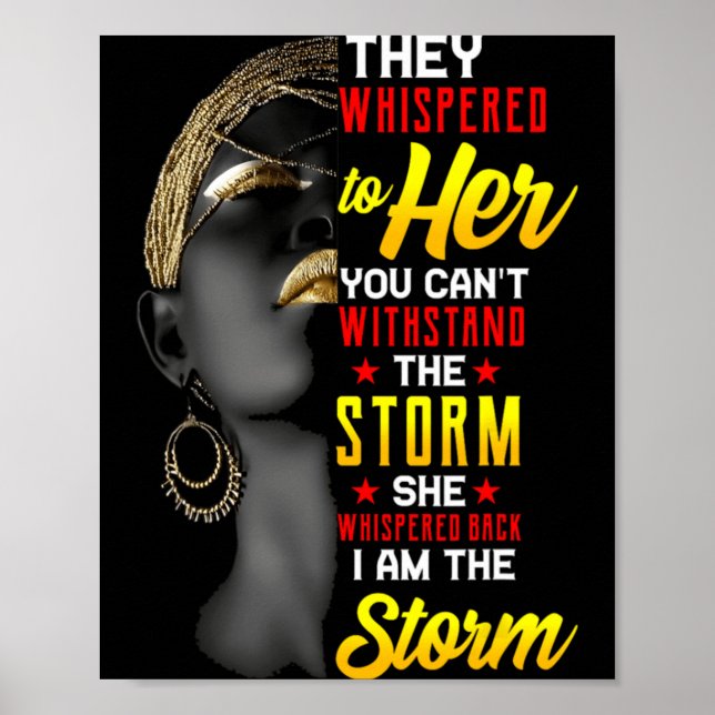 Póster juneteenth soy la mujer negra historia negra (Frente)