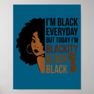 Póster Juneteenth soy mujer negra afro africana a 