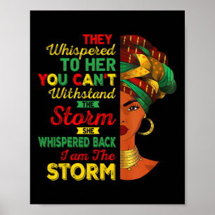 Póster Juneteenth Yo Soy La Tormenta Mujeres Negras Mes d