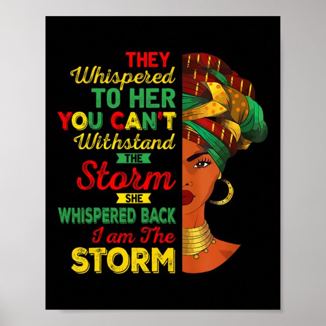 Póster Juneteenth Yo Soy La Tormenta Mujeres Negras Mes d (Frente)