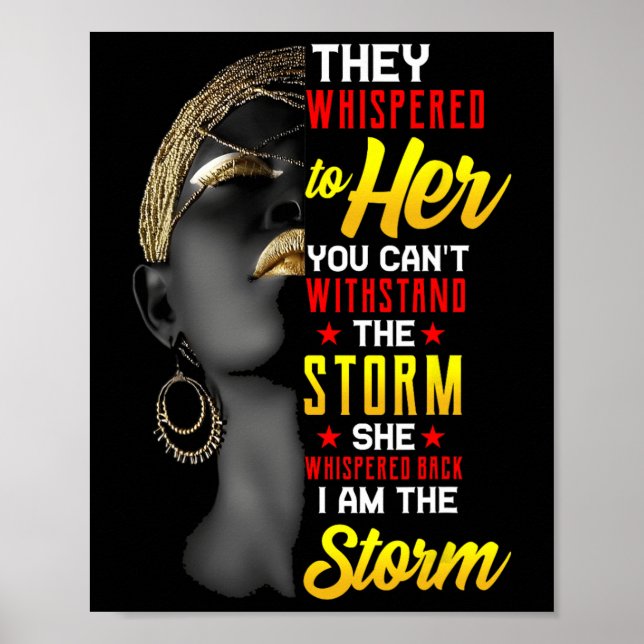 Póster Juneteenth Yo Soy La Tormenta Mujeres Negras Mes D (Frente)