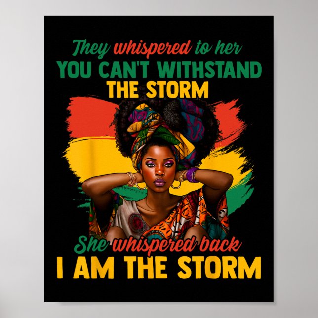 Póster Juneteenth Yo Soy La Tormenta Mujeres Negras Mes d (Frente)