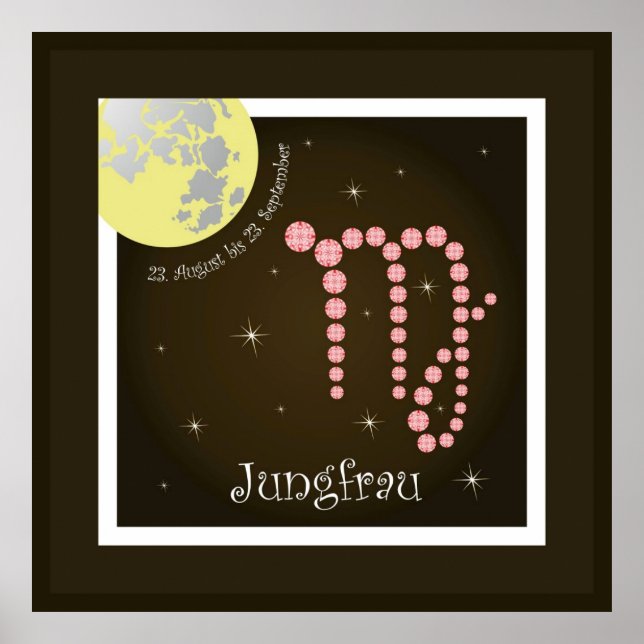 Póster Jungfrau 23. Agosto bis 23. Poster de septiembre (Frente)